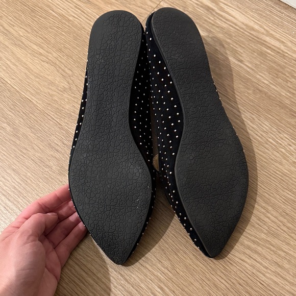 Steve Madden Black and Silver Studded Flats - Picture 5 of 8